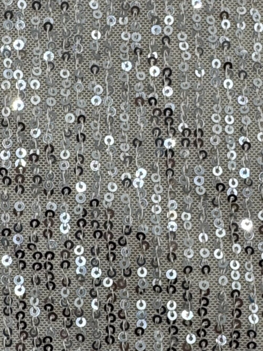 7 For All Mankind Silver Sequin Short Sleeve Shift Dress Medium - Picture 9 of 9